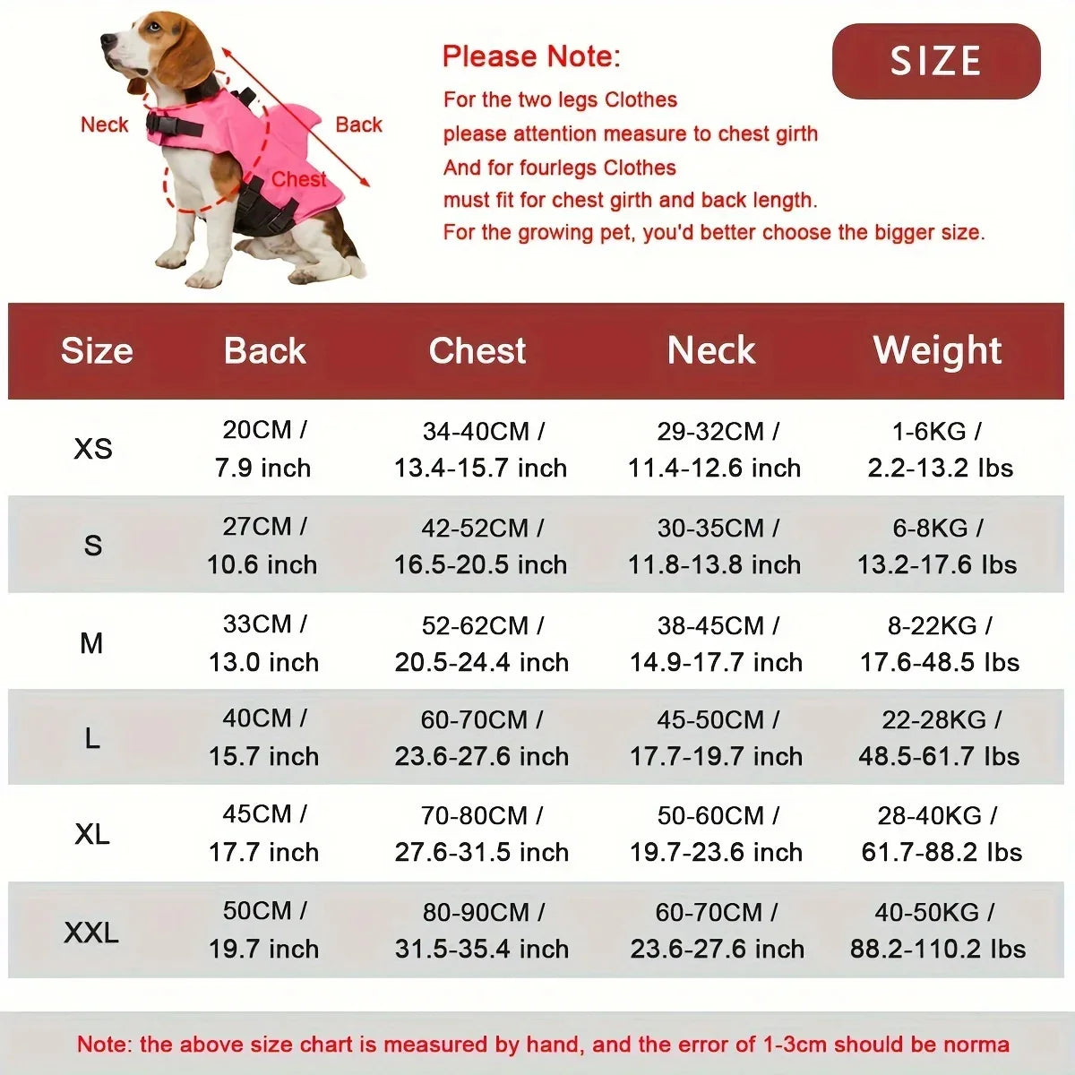 Dog Life Jacket Shark Safety