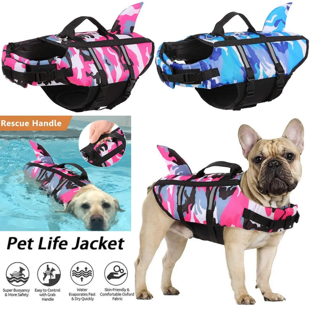 Dog Life Jacket Shark Swim Vest