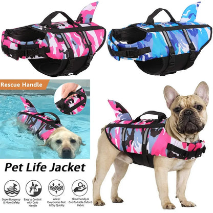Dog Life Jacket Shark Swim Vest