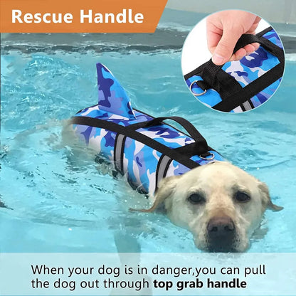 Dog Life Jacket Shark Swim Vest